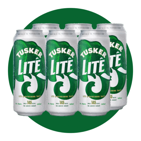 Tusker Lite Lager 500ml Can x6